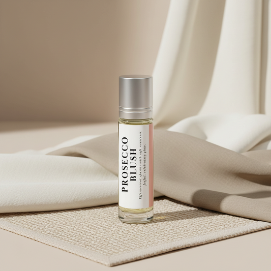 Roll-on bottle labeled 'Prosecco Blush' on a white background
